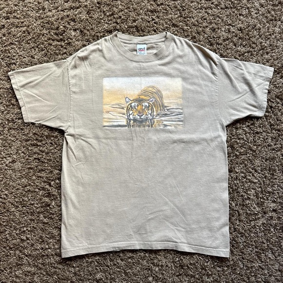 Mens Vintage 1998 Tiger Red Anvil T-shirt - Picture 1 of 5